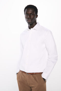 Springfield Camisa vestir elástica natural