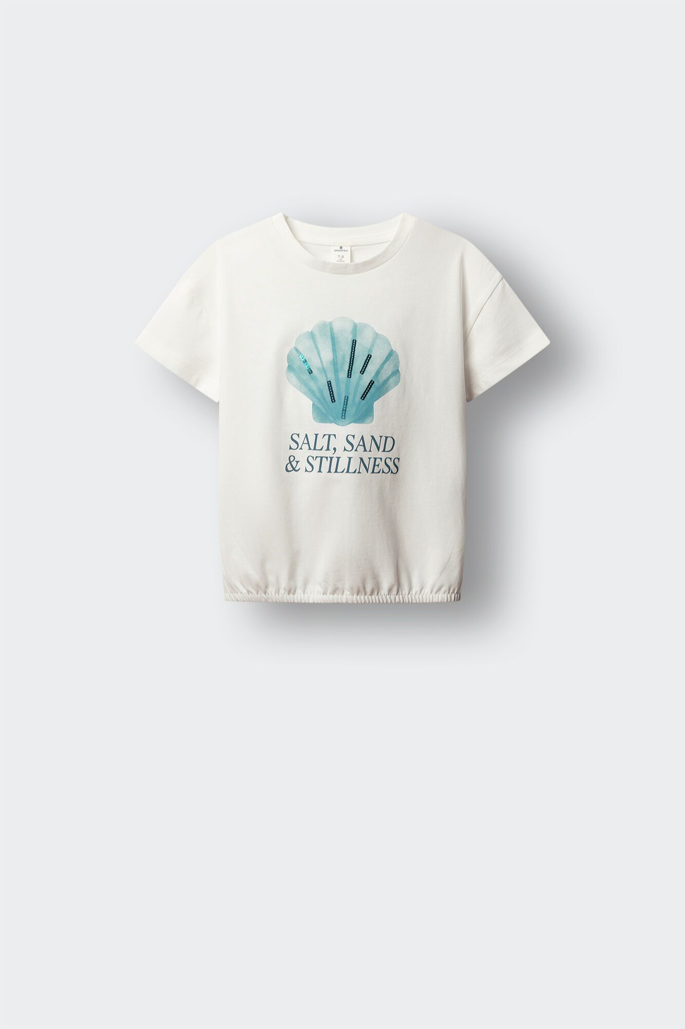 Springfield Kids Playera de manga corta de lentejuelas concha para ni&ntilde;a