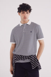 Springfield Polo piqué básico rayas regular fit azul