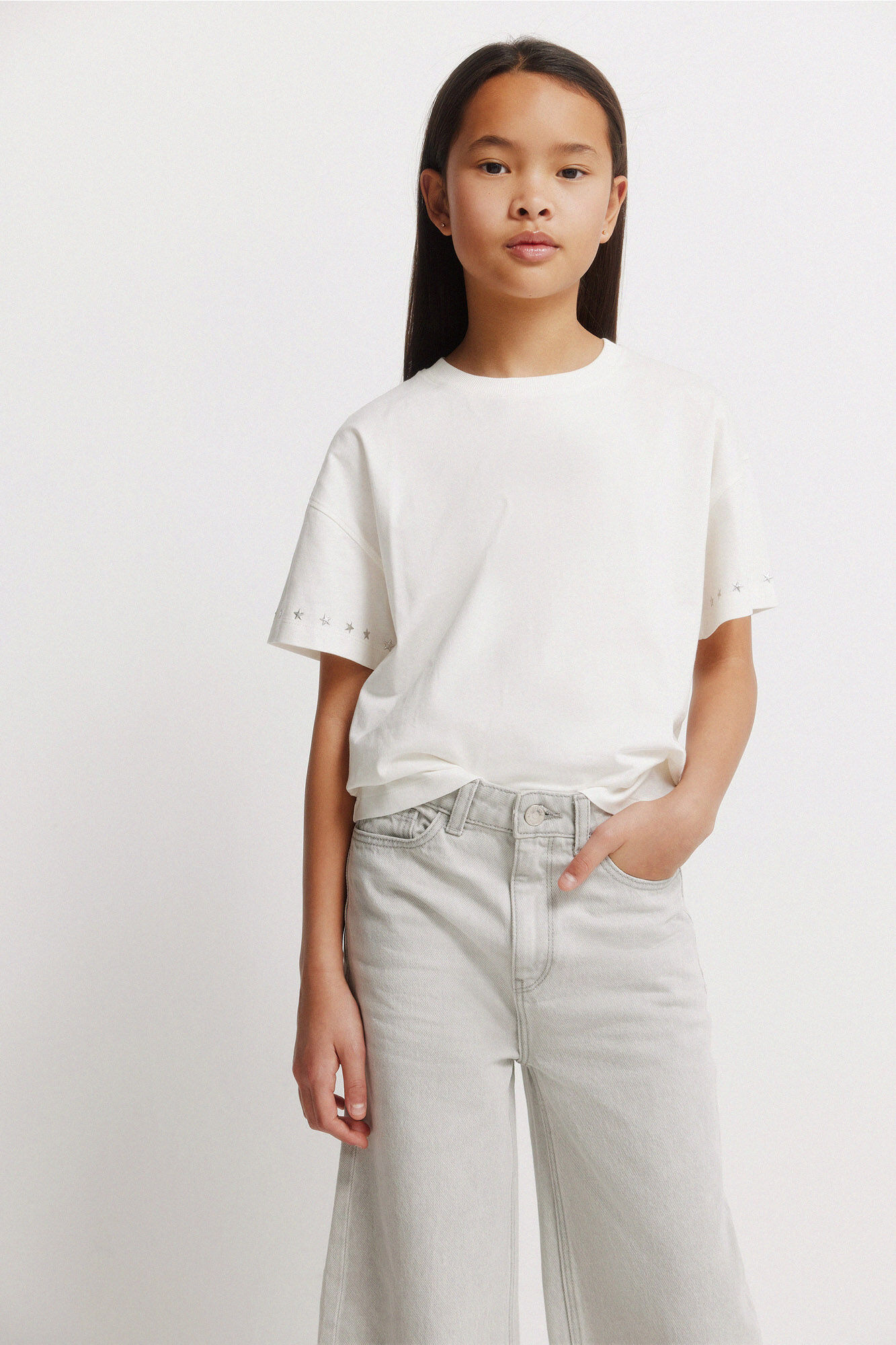 Springfield Kids Jeans culotte para ni&ntilde;a gris