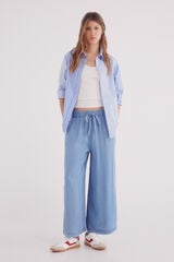 Springfield Pantalón culotte tencel azul