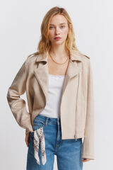 Springfield Chamarra de ante con trabillas para los hombros estampado