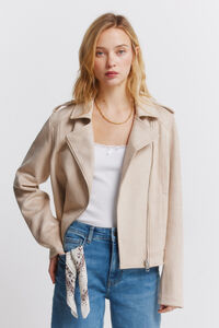 Springfield Chamarra de ante con trabillas para los hombros