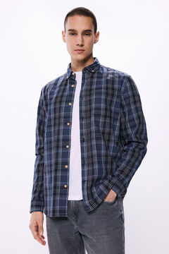 Springfield Camisa franela cuadros azulado