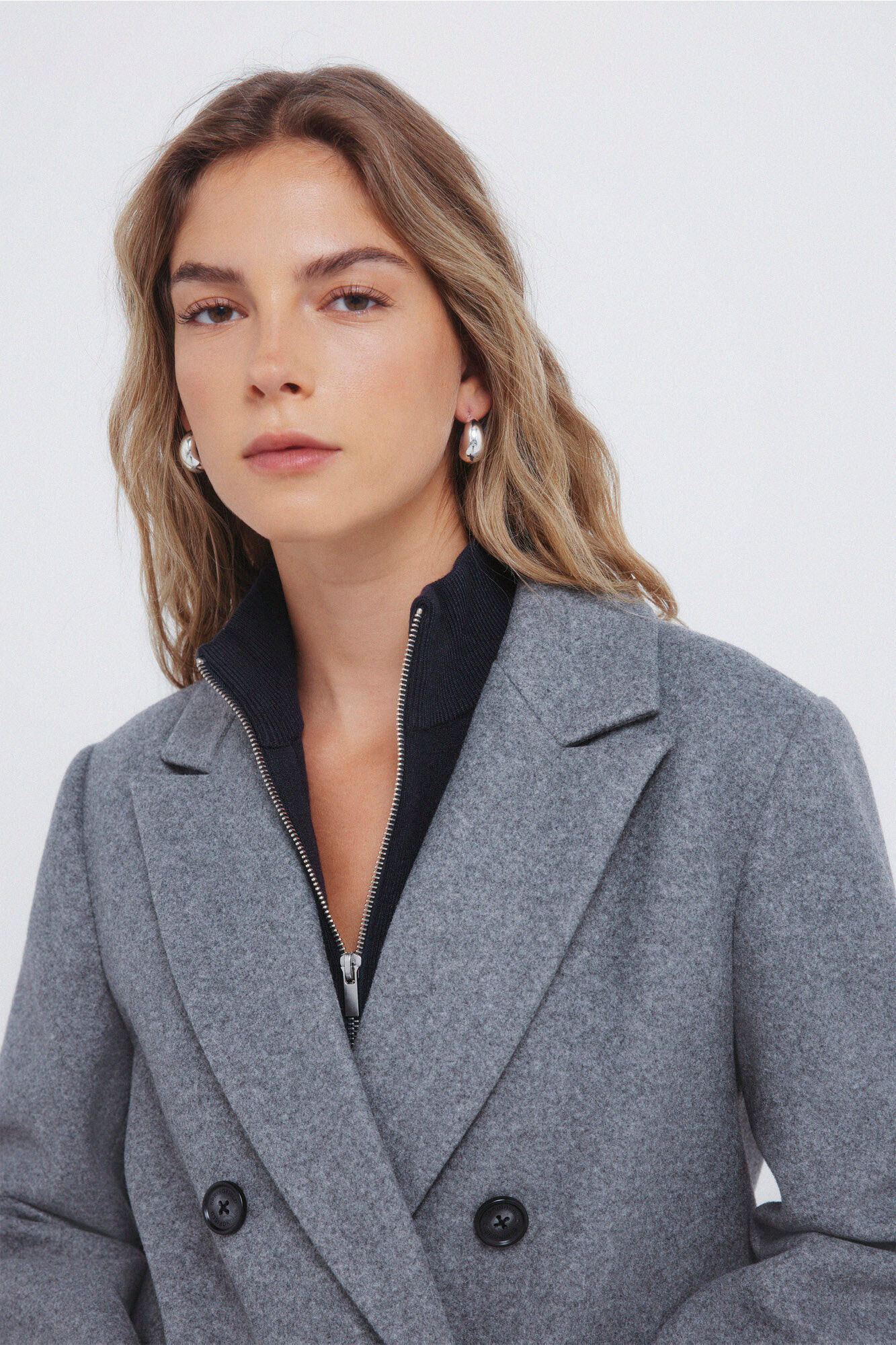 Springfield Abrigo cruzado estampado