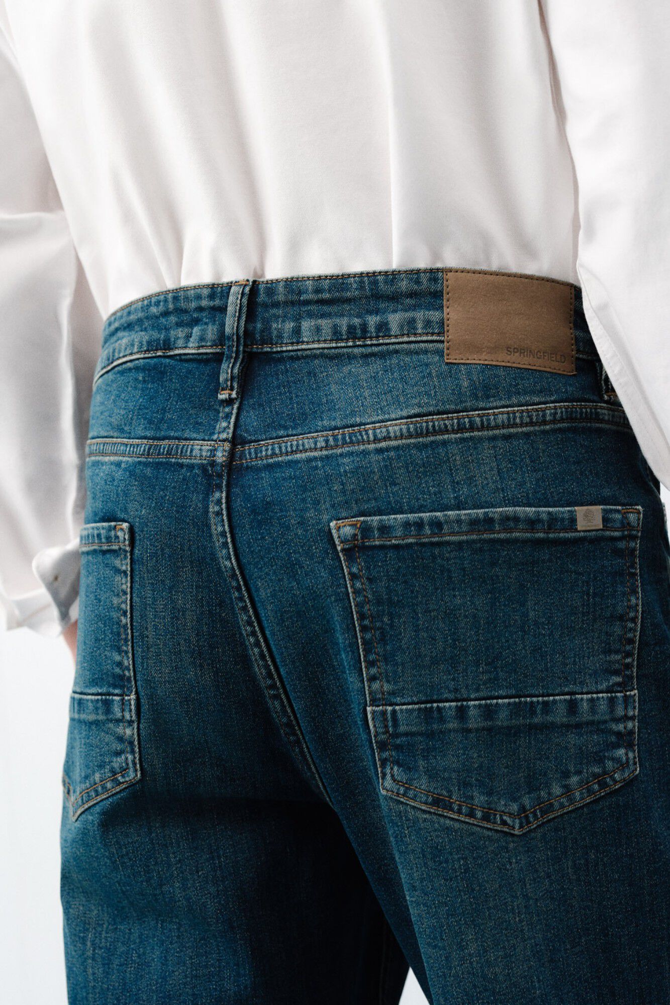 Springfield Jeans slim fit sobrete&ntilde;idos azul