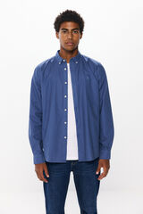 Springfield Camisa oxford tinte en prenda azul