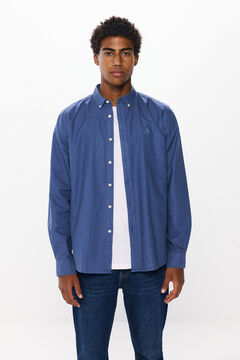 Springfield Camisa oxford tinte en prenda azul