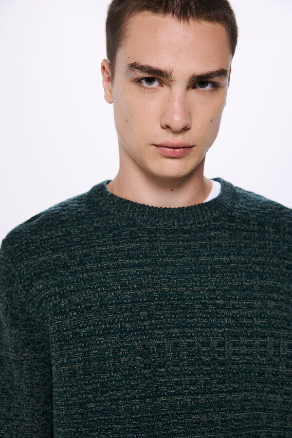 Springfield Suéter estructura torzal verde