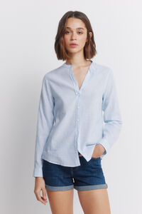 Springfield Camisa manga larga cuello mao de lino