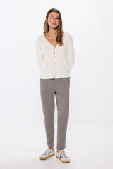 Springfield Pantalón jogger tejido circular gris