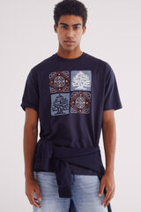 Springfield Playera árbol étnica azul