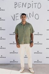Springfield Pantalón espiga slim fit blanco
