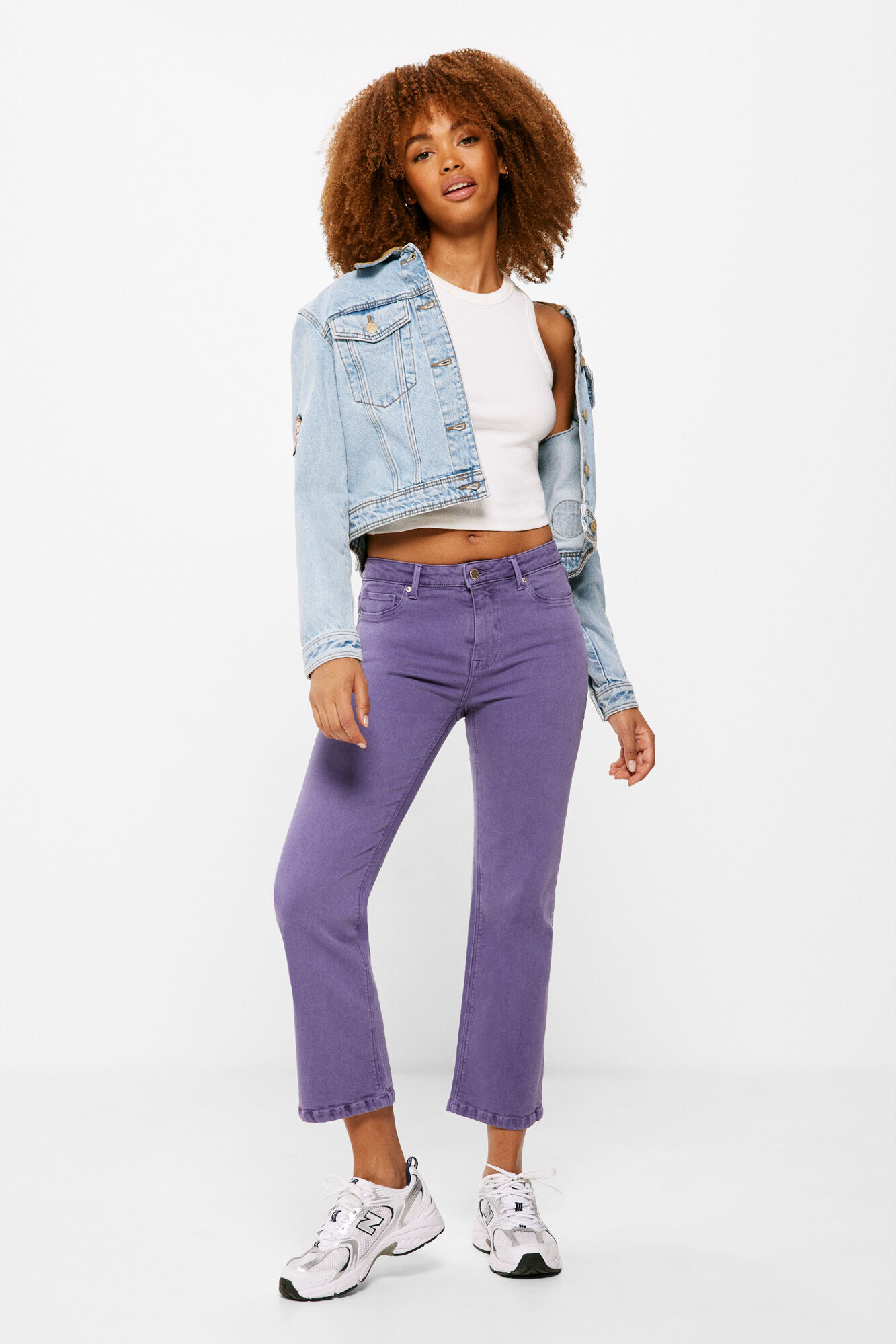 Jeans Kick Flare Lavado Sostenible Pantalones de mezclilla para mujer Springfield MX