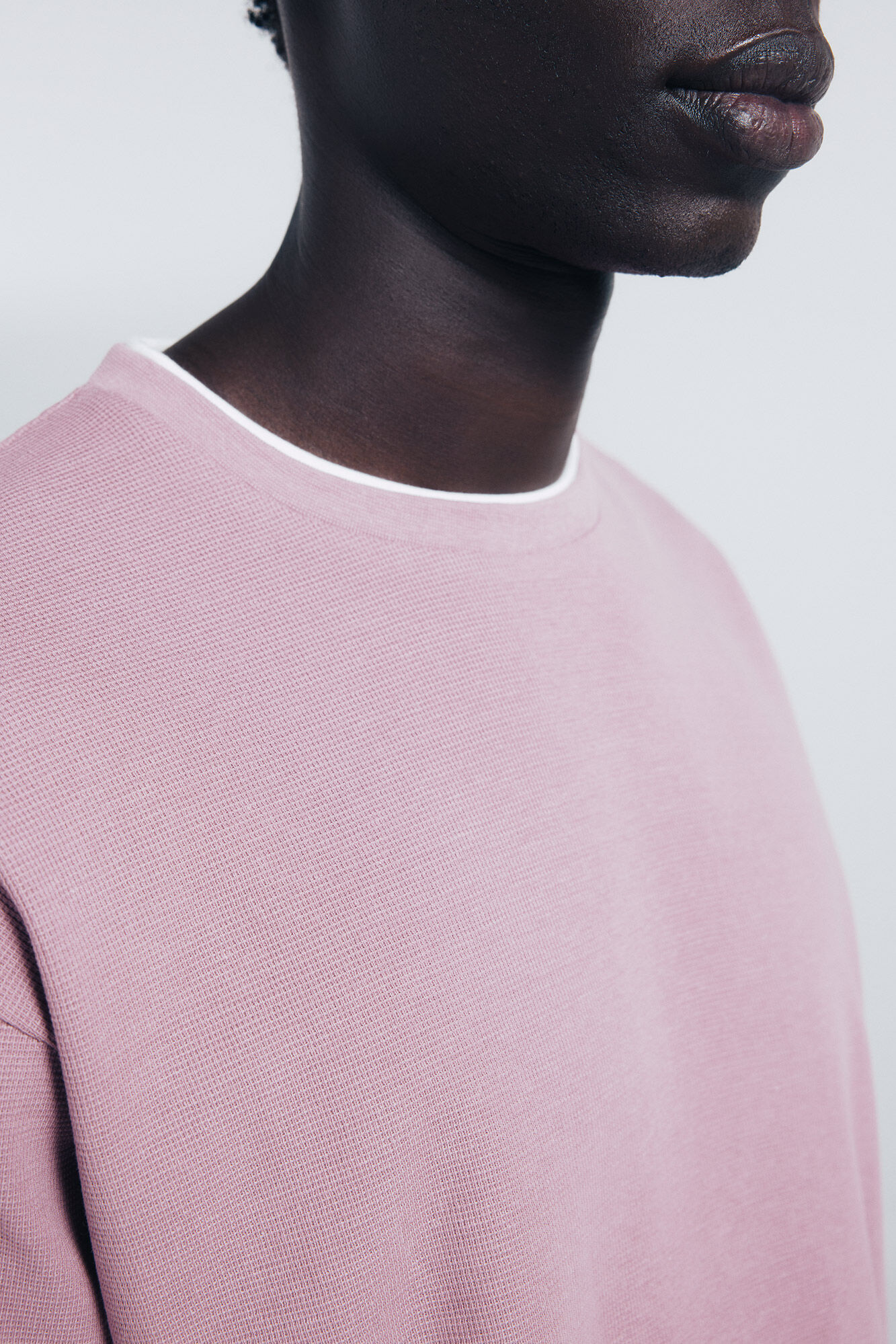 Springfield Camiseta doble mini waffle naranja