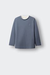 Springfield Kids Playera manga larga b&aacute;sica para ni&ntilde;o azul