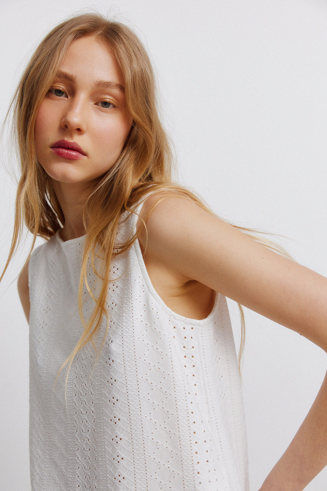 Springfield Playera de tirantes crochet