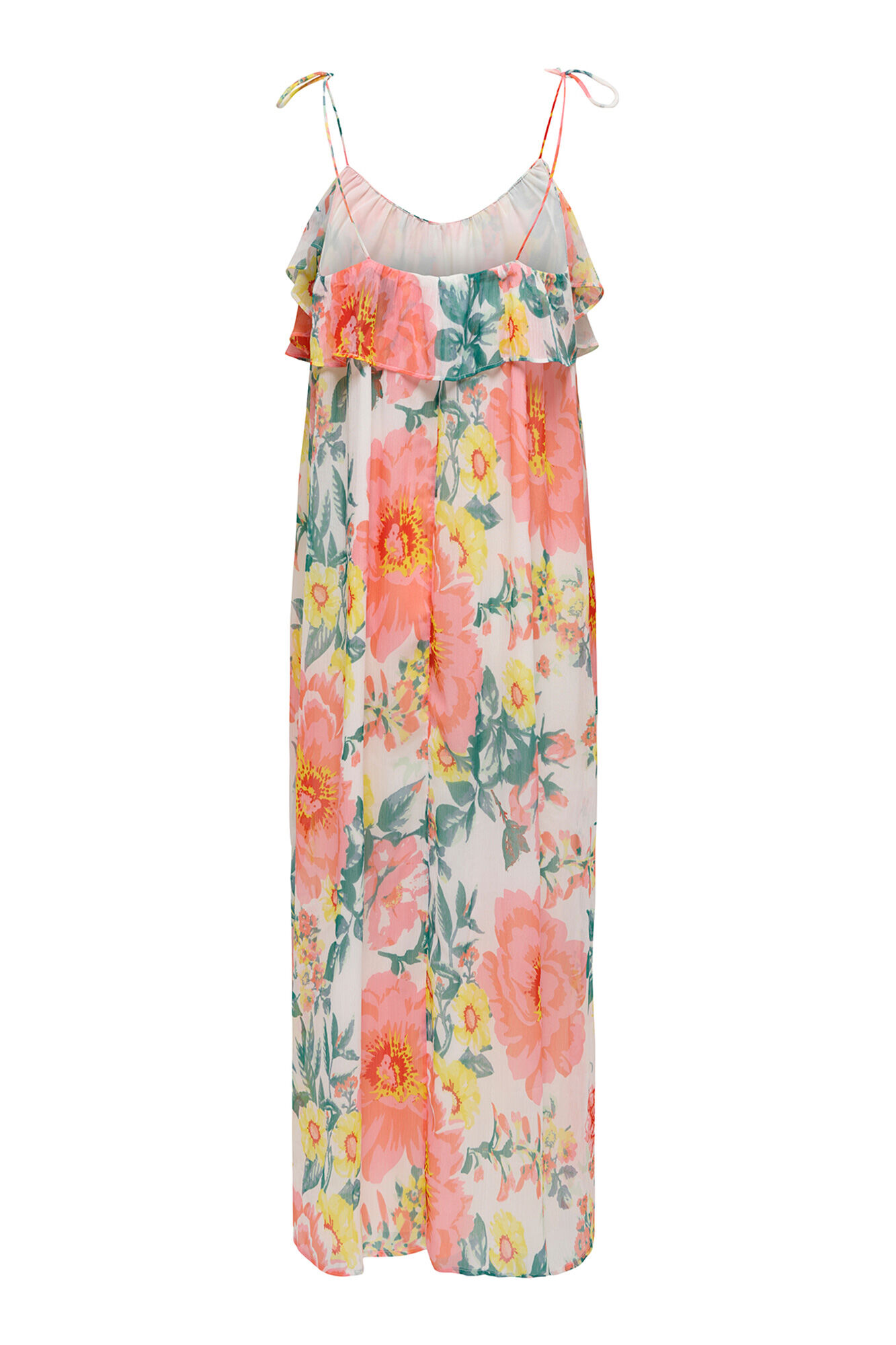 Only Vestido midi estampado floral natural
