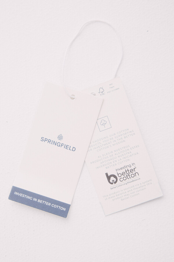 Springfield Playera semientallada cuello barco marino