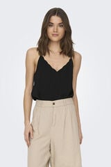Springfield Top lencero ribeteado. negro