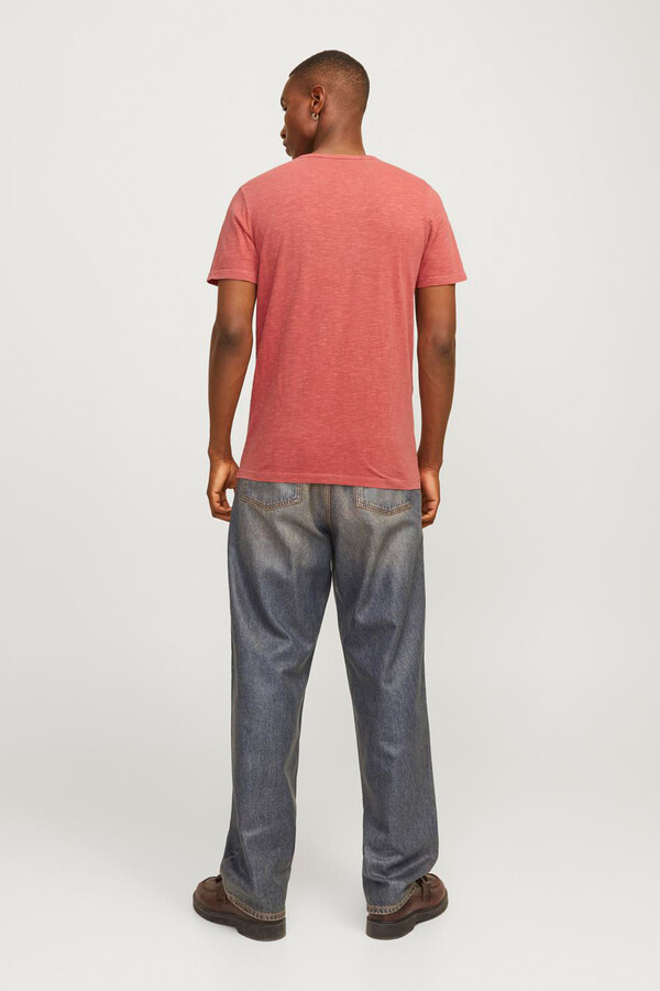 Jack & Jones Playera estándar fit botones rojo