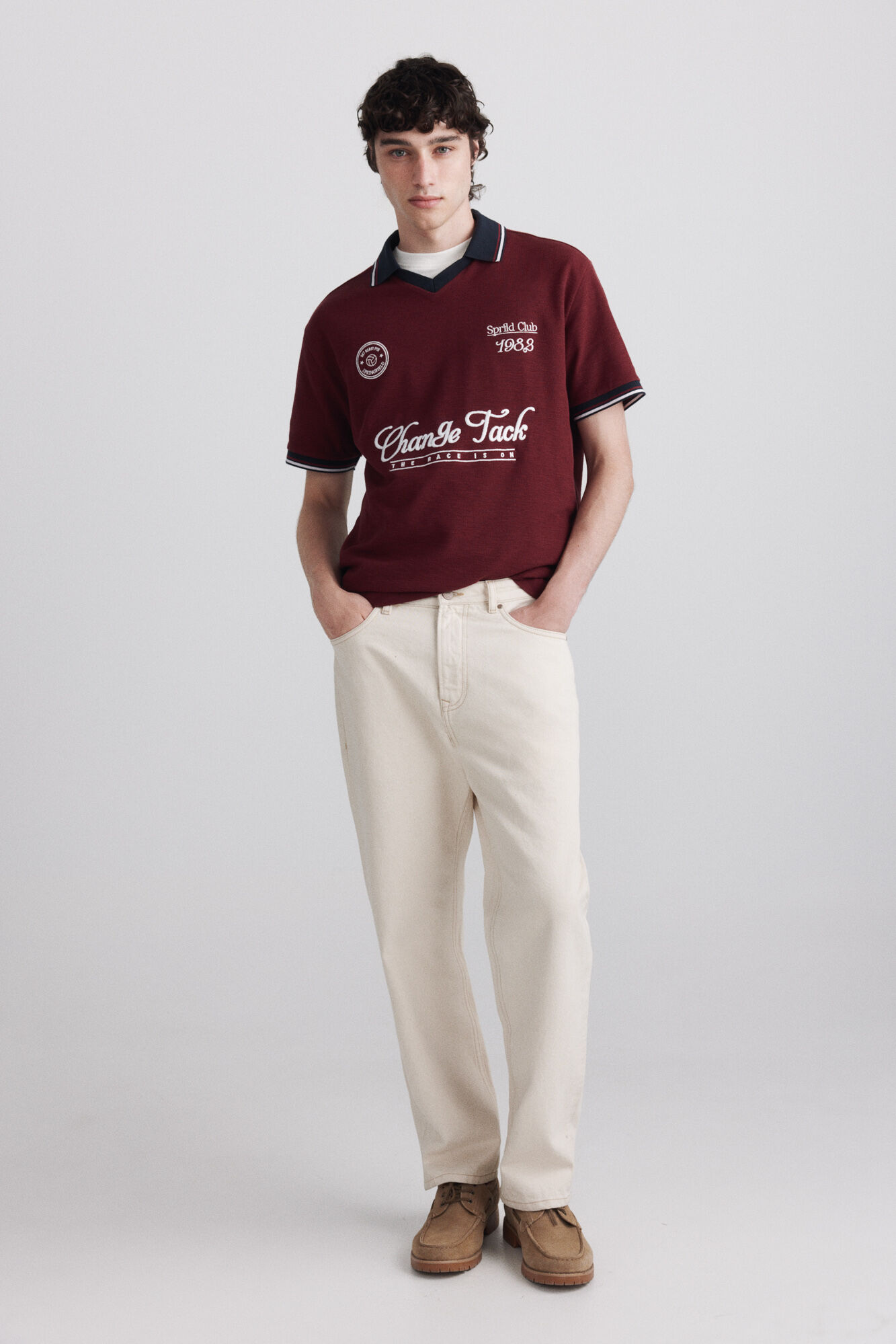 Springfield Polo deportivo de contraste regular fit