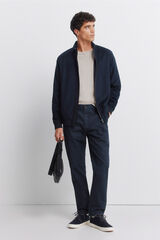 Springfield Pantal&oacute;n chino microestampado slim fit azul mezcla