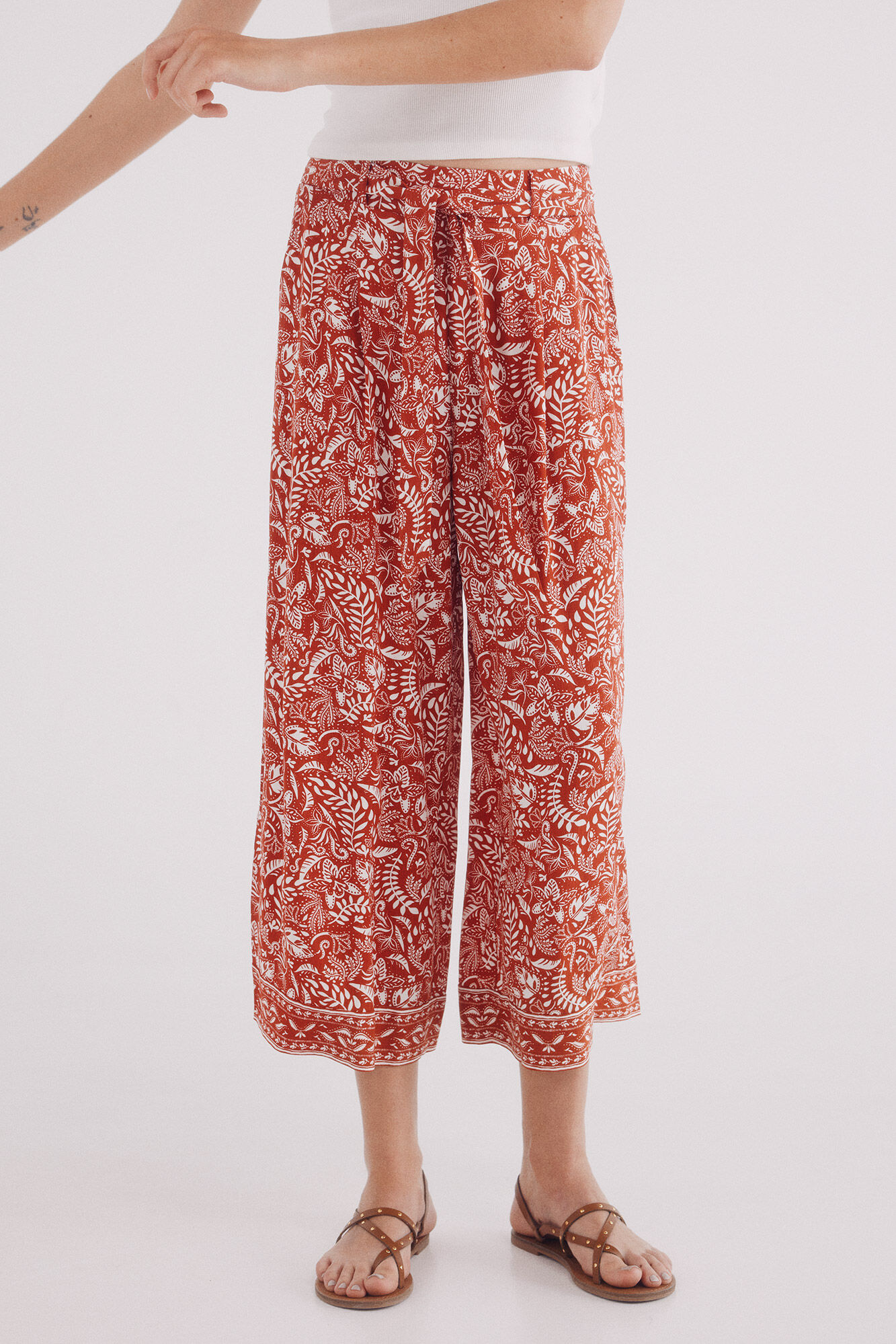 Springfield Pantal&oacute;n fluido estampado