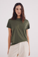 Springfield Playera tachuelas cuello y mangas khaki