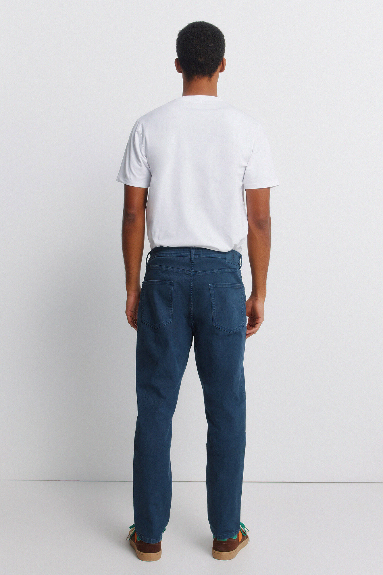 Springfield Pantal&oacute;n slim fit de 5 bolsillos lavado azul mezcla