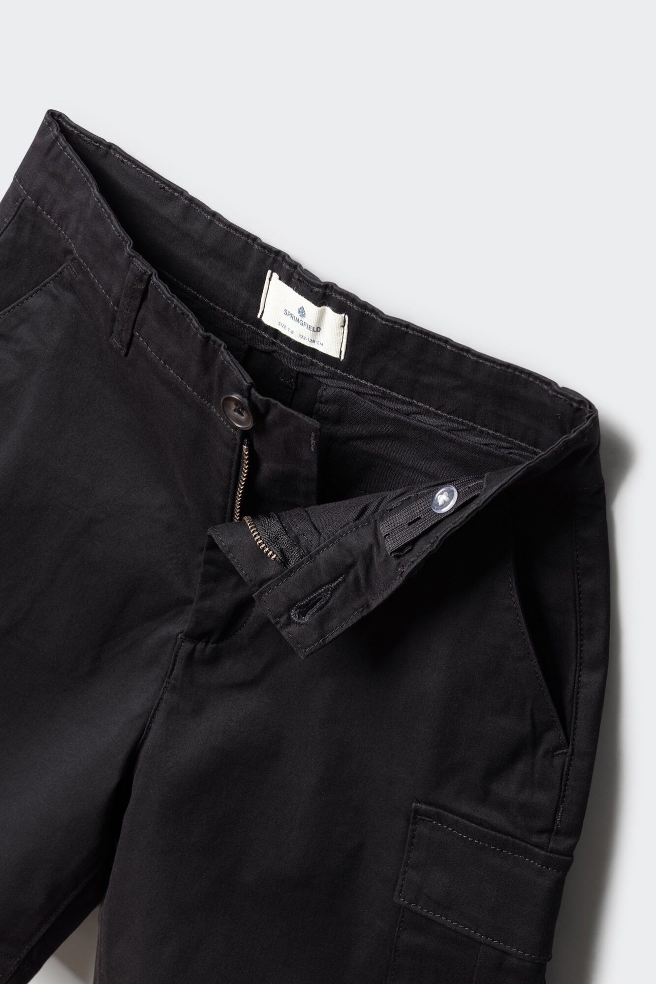 Springfield Kids Bermudas chino cargo para ni&ntilde;o negro