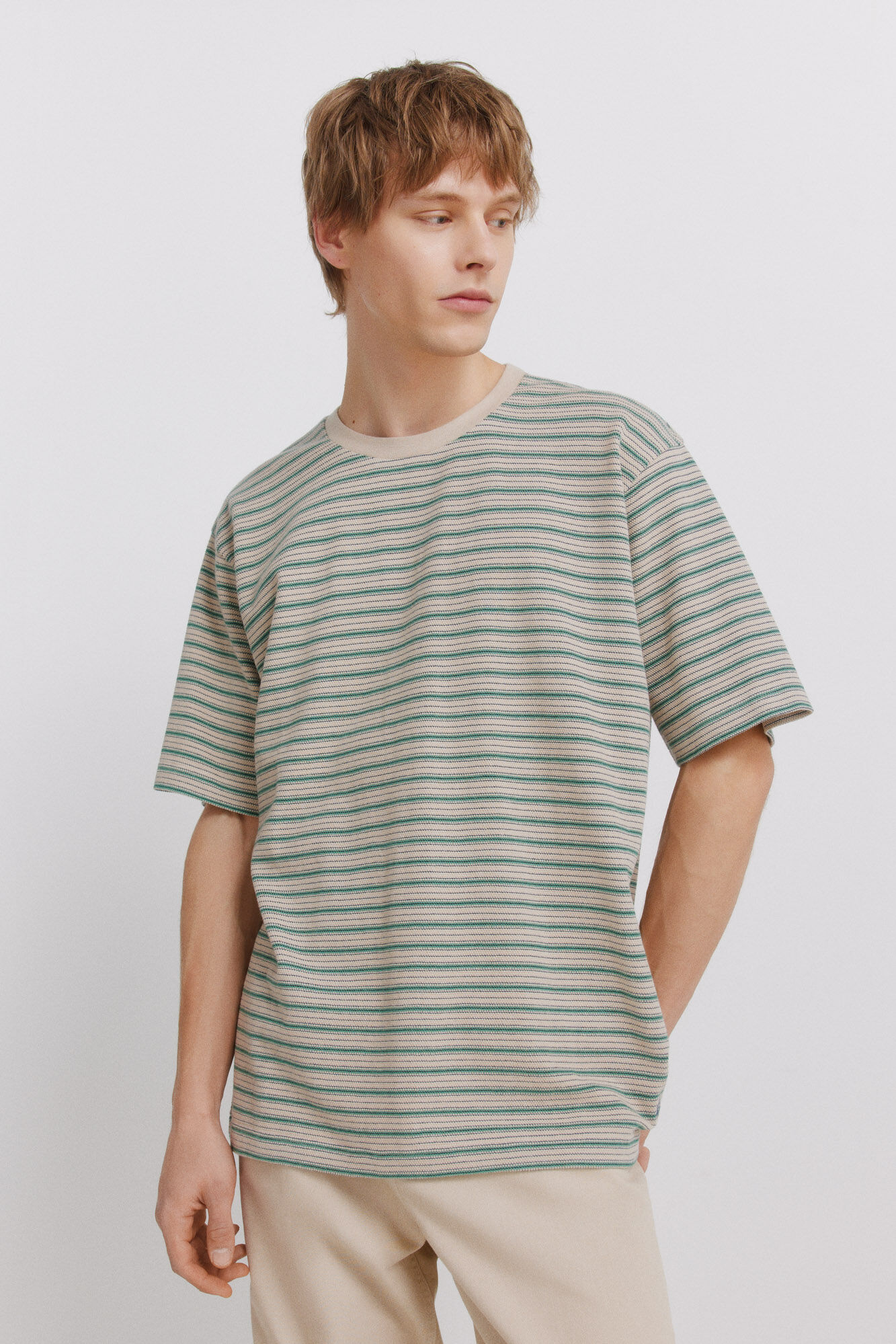 Springfield Playera de pique a rayas"