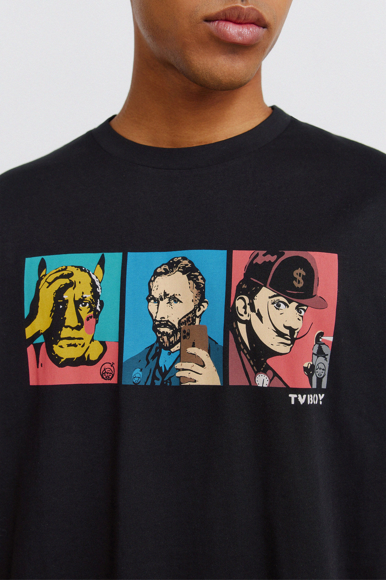 Springfield Playera TvBoy Genios del Arte negro