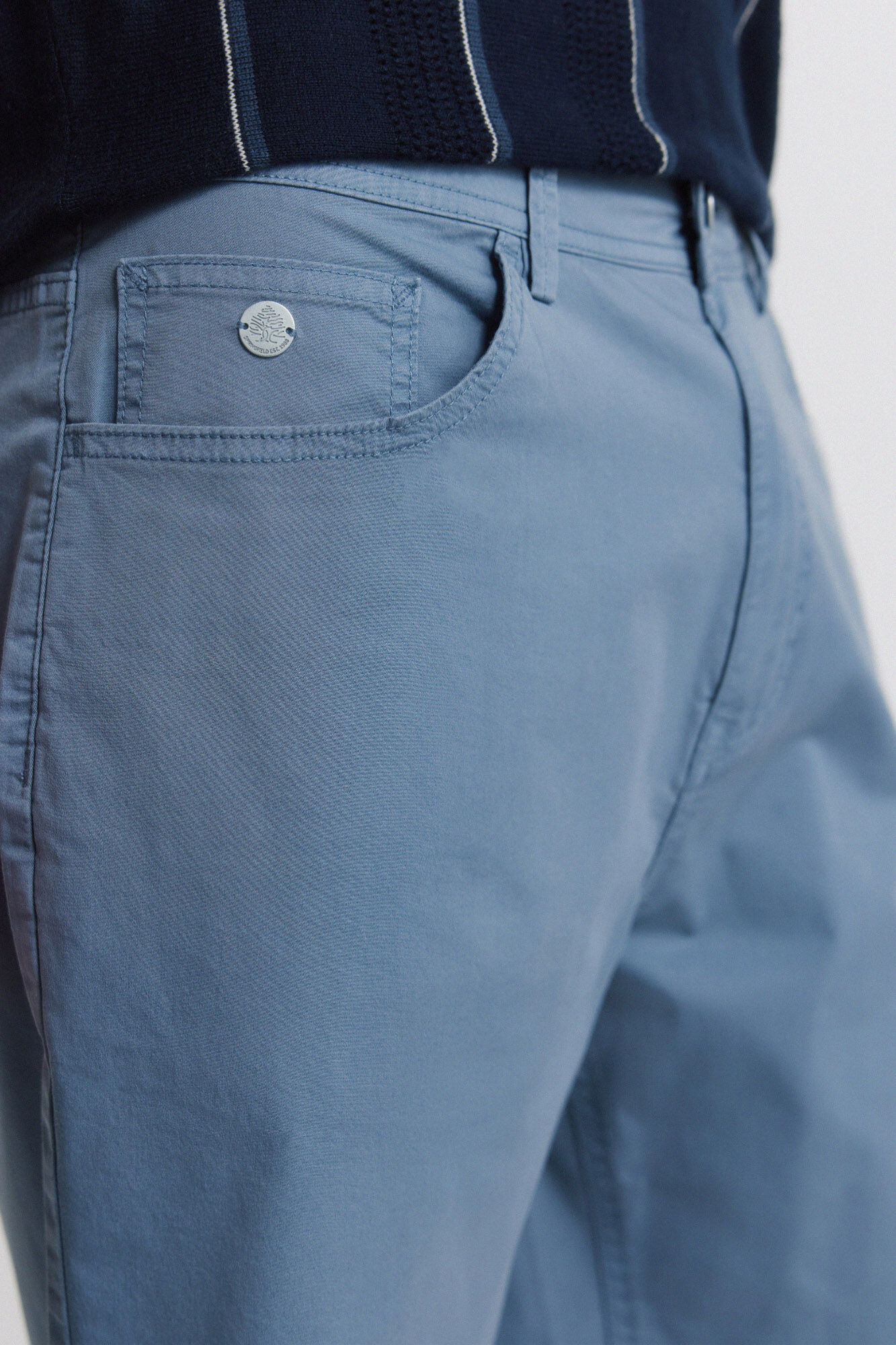 Springfield Bermudas ligeras de 5 bolsillos lavado regular fit azul