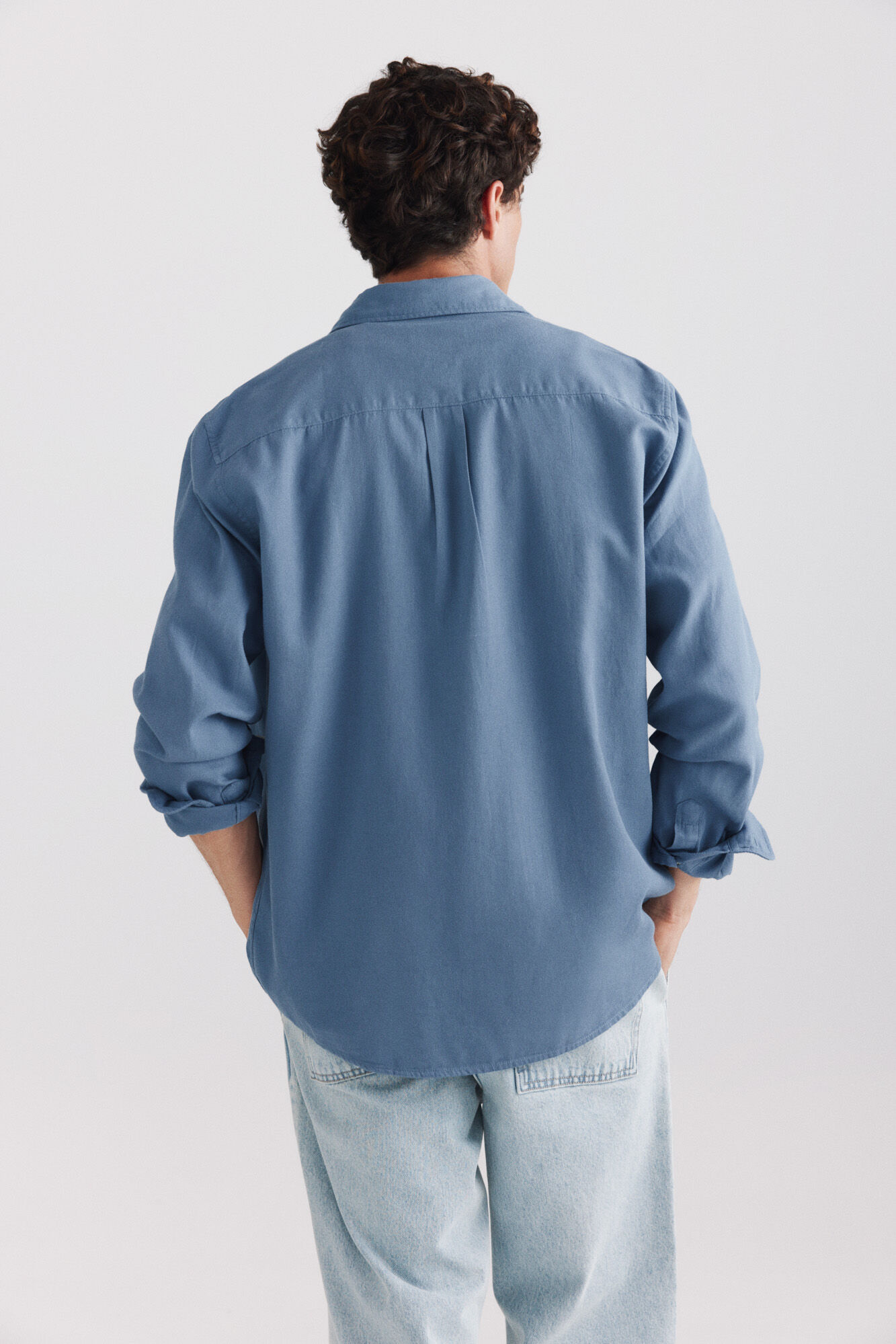 Springfield Camisa de estructura azul