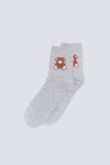 Springfield Calcetín oso rizo gris