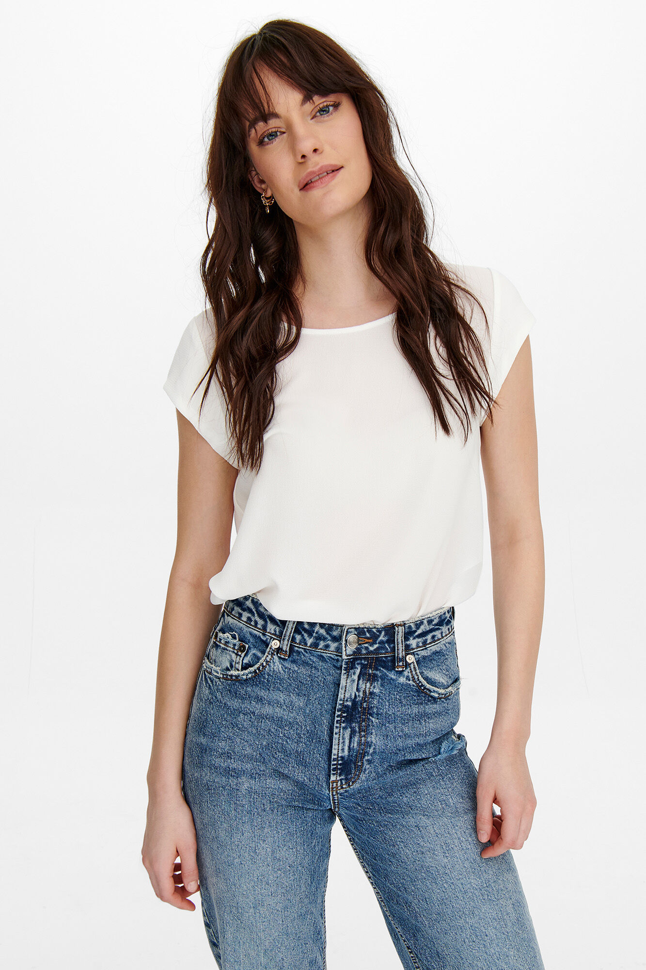 Only Playera lisa fluida