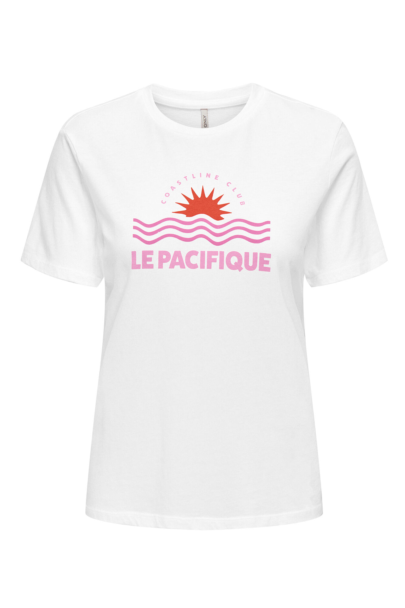 Only Playera de manga corta y cuello redondo beige