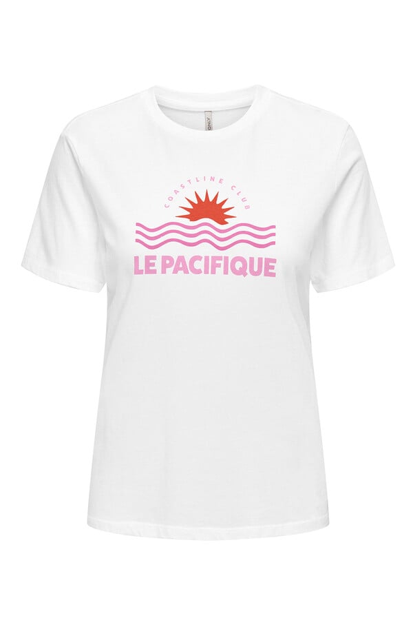 Only Playera de manga corta y cuello redondo beige