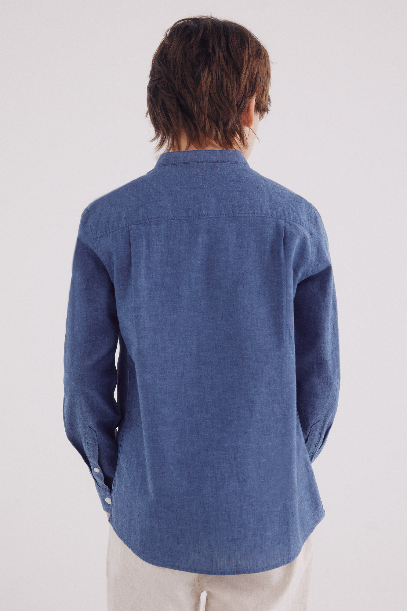 Springfield Kids Camisa lino ni&ntilde;o azulado