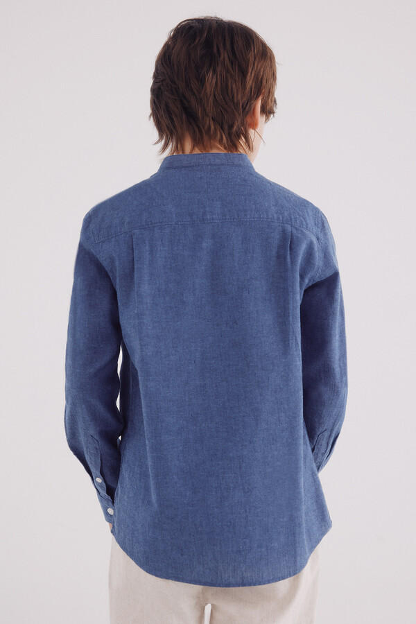 Springfield Kids Camisa lino niño azulado