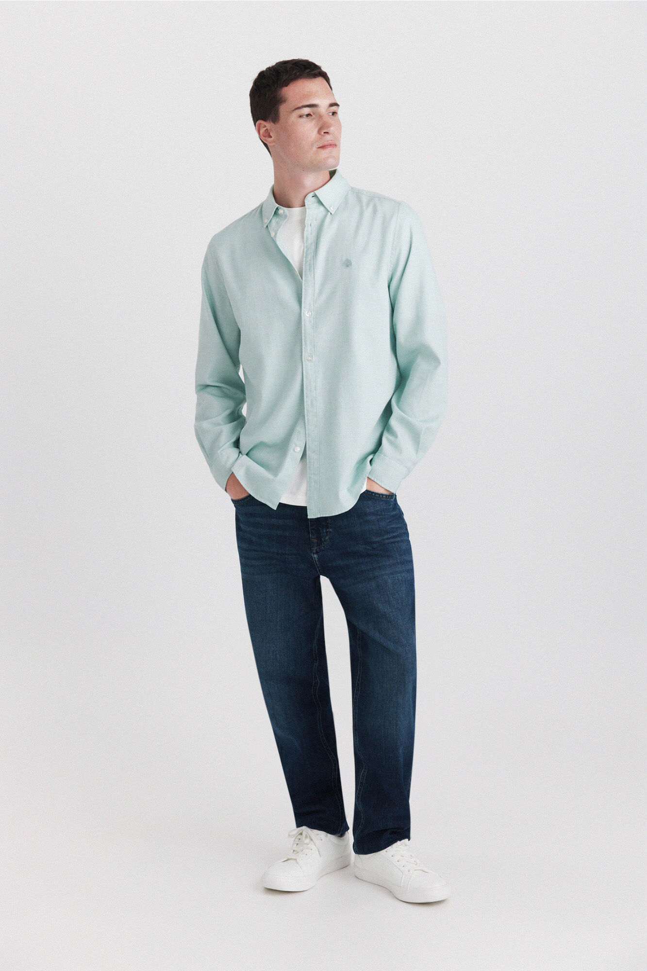 Springfield Camisa de estructura verde