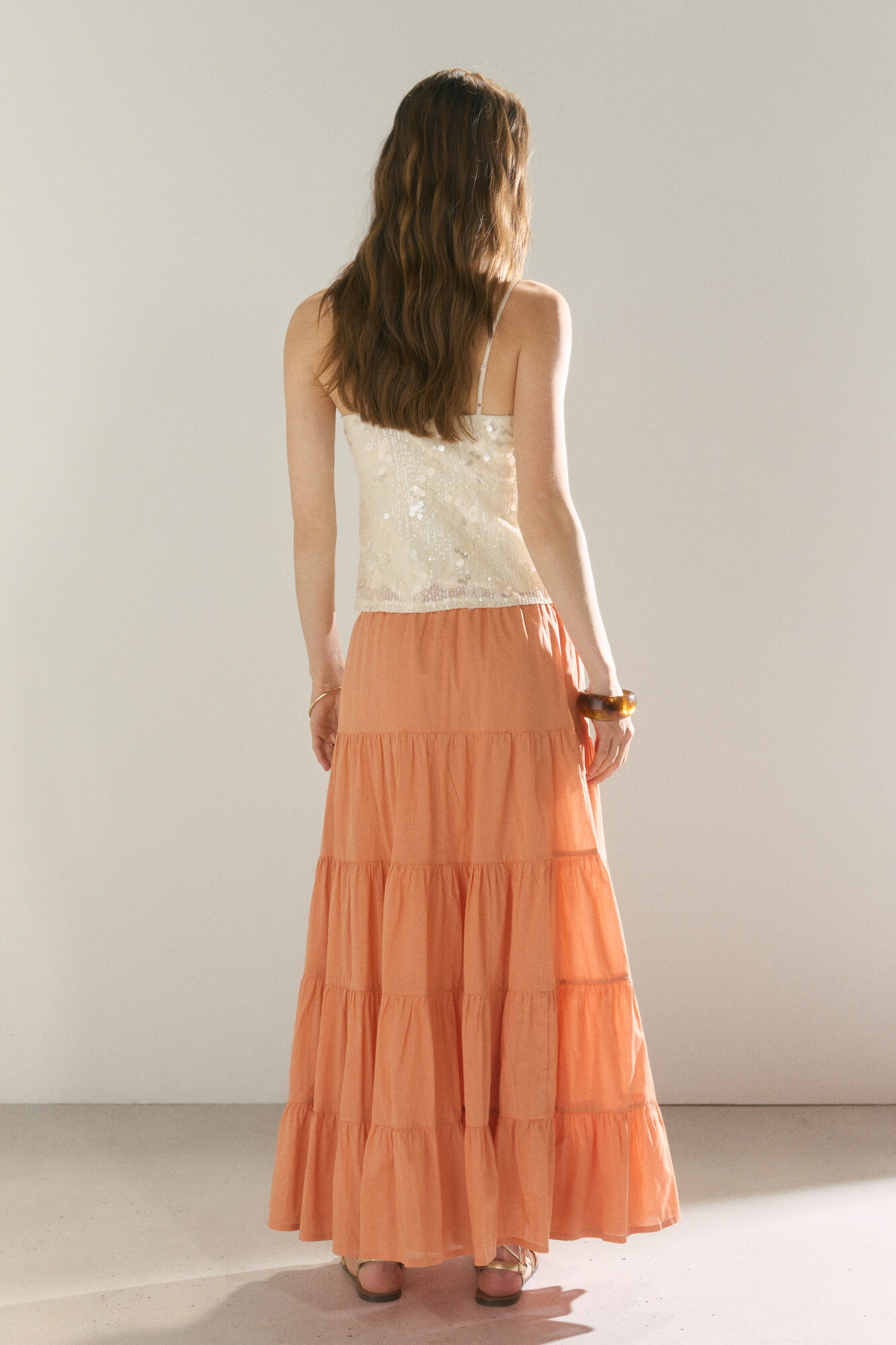 High Spirits Falda Solera naranja