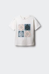 Springfield Camiseta mosaico niño marfil