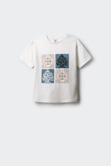 Springfield Camiseta mosaico niño marfil