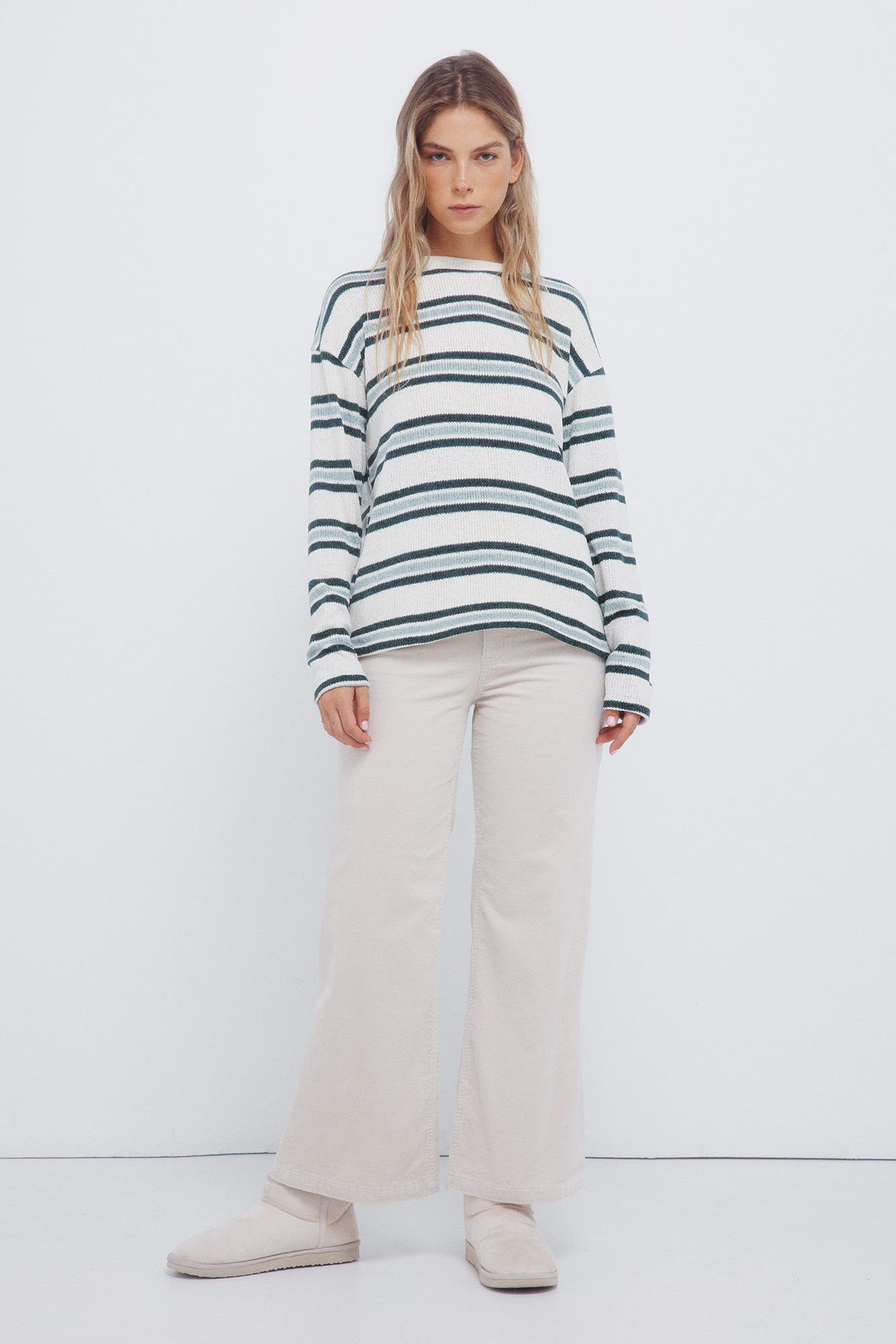 Springfield Jersey chenilla doble raya caza oscuro