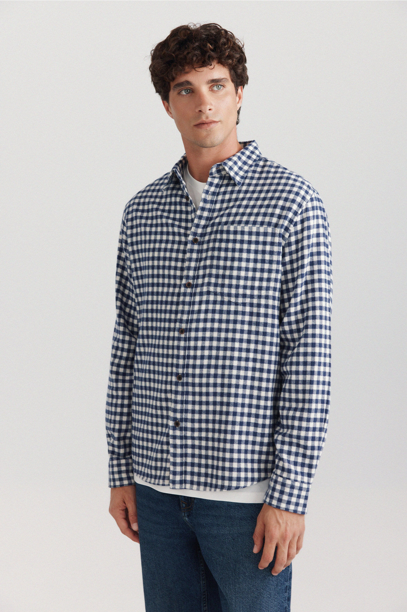 Springfield Camisa de franela estampado vichy