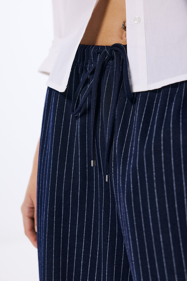 Springfield Pantalón jogger jacquard marino