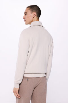Springfield Suéter moda cuello cremallera café