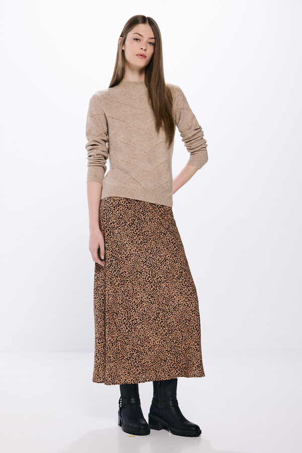 Springfield Suéter estructura chevron beige